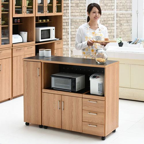 キッチンカウンター キッチンボード 120 幅 コンセント付き レンジ台 