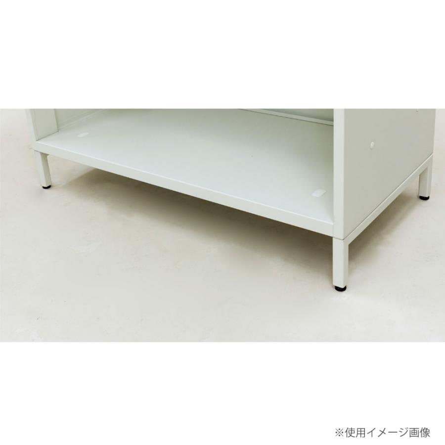 スタンディングベース オプション 幅798×奥行400×高さ100mm スチール製 書庫用 ブラック ホワイト ユニット家具 設置用 オフィス WS-SBSの画像