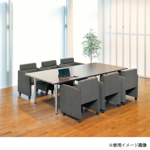 机(2台）、椅子(8個） 弘益 法人限定 キャスターチェア 合成皮革 応接チェア 会議チェア