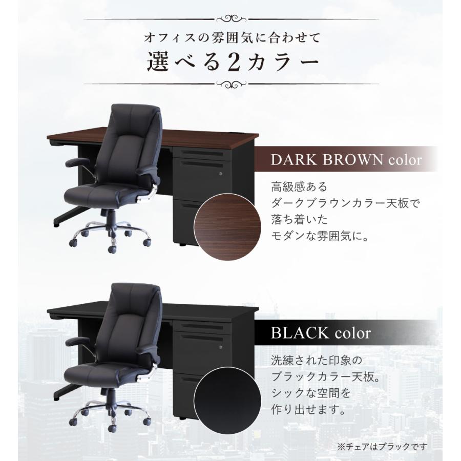 LOOKIT（ルキット） 法人限定 エグゼクティブデスク 片袖机 W1400 + 