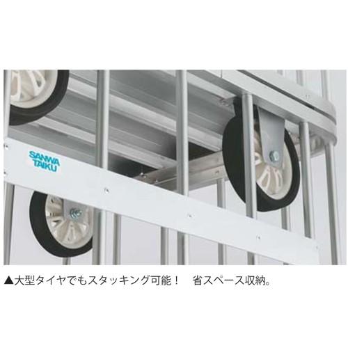 法人限定 ボ-ルカゴ ボールかご アルミ製 ボール収納カゴ 片側自在式タイヤ付き 移動式 収納 片付け 体育 学校 部活 スポーツセンター S-0841|lookit|03