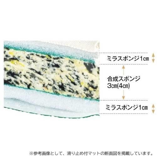 体操マット 6cm厚 9号帆布 抗菌 120×240×6cm SGマーク付 運動マット 体育マット ミラスポンジ コンビマット 跳び箱 学校 体育 マット運動 鉄棒 日本製 S-9746の画像