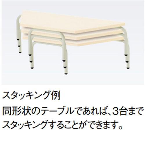 法人送料無料 学校用テーブル 台形型 幅1200×奥行520×高さ700mm キャスター付き 児童用テーブル ワークテーブル 児童館 学童 教育施設 日本製 ECS-1252DH_2