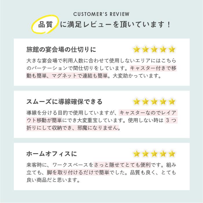 法人限定 パーテーション 折りたたみ ホワイトボード 間仕切り 幅2700×高さ1800mm キャスター付 自立 3連 パーティション スクリーン 衝立 連結 GL3-1827H_15