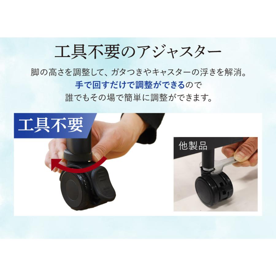 会議用テーブル 幕板付き 幅1200×奥行600mm 平行スタッキング ソフトエッジ巻き フォールディングテーブル ワークテーブル 作業台 木目 アジャスター HST-1260M_7