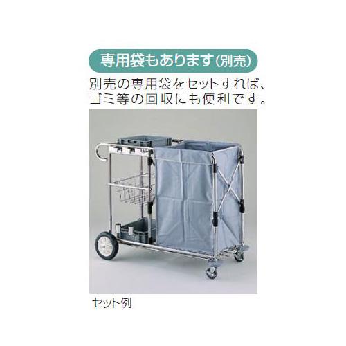 法人限定  カート 清掃カート 清掃用カート ダストカート メンテナンスカート メンテナンス ビルメンテナンス ゴミ回収 運搬 キャスター付き DS-571-420-0の画像