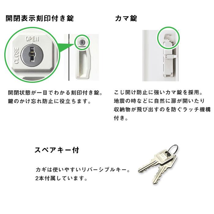 ロッカー 3人用 ホワイト かぎ付き 更衣ロッカー スチールロッカー スチール オフィスロッカー ワードローブ 3人用ロッカー オフィス収納 三人用 鍵付き AKL-W3_4