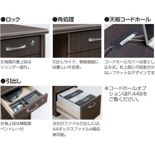 エグゼクティブデスク 高級 社長室 人気 役員用家具 役員家具 おしゃれ モダン エグゼクティブ プレジデント 社長用 書斎机 役員机 袖机 ハイグレード VP-12DEW_3