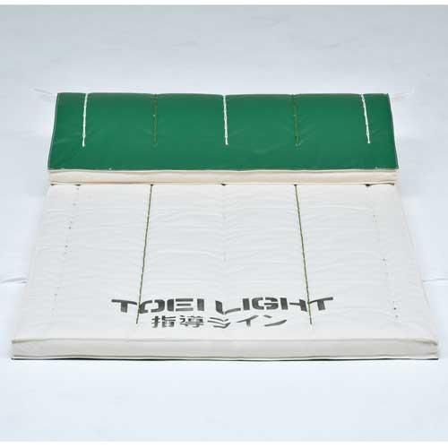 法人限定 体操マット 滑り止め付き 5cm厚 9号帆布 120×300×5cm 指導ライン入コンビネーションマット 体育 SGマーク付き トーエイライト T1333 T-1333の画像