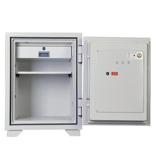 耐火金庫 64L 金庫 保管庫 鍵付き ダブルロック テンキー式 シリンダー式 耐火 防犯 A4収納 貴重品 収納 オフィス 業務用 会社 店舗 ディプロマット 070EKR3の画像