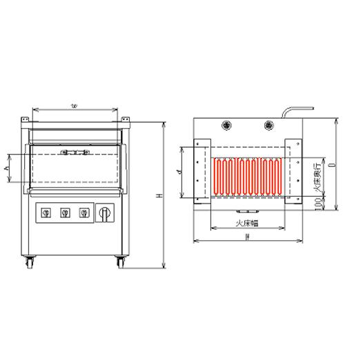 電気グリラー　電気式　業務用　日本製　割烹　GO-15