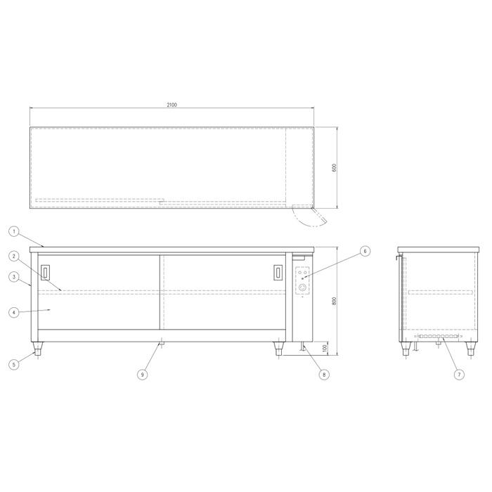 送料無料　ディッシュウォーマー　ODW-2160　保温用　店舗用