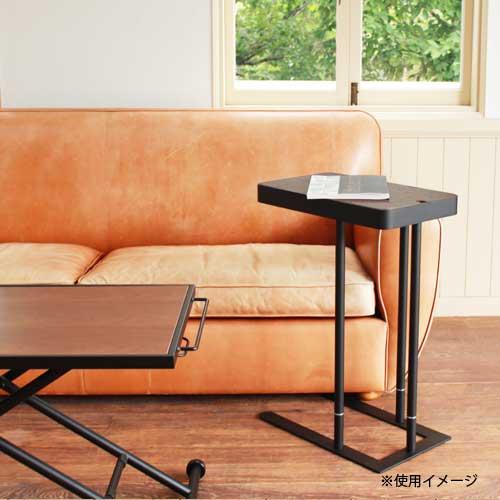 サイドテーブル 昇降式 木製天板 木製テーブル 高さ調節 カフェ リビング テーブル ベッドサイドテーブル コーヒーテーブル カフェテーブル シンプル SST-810の画像