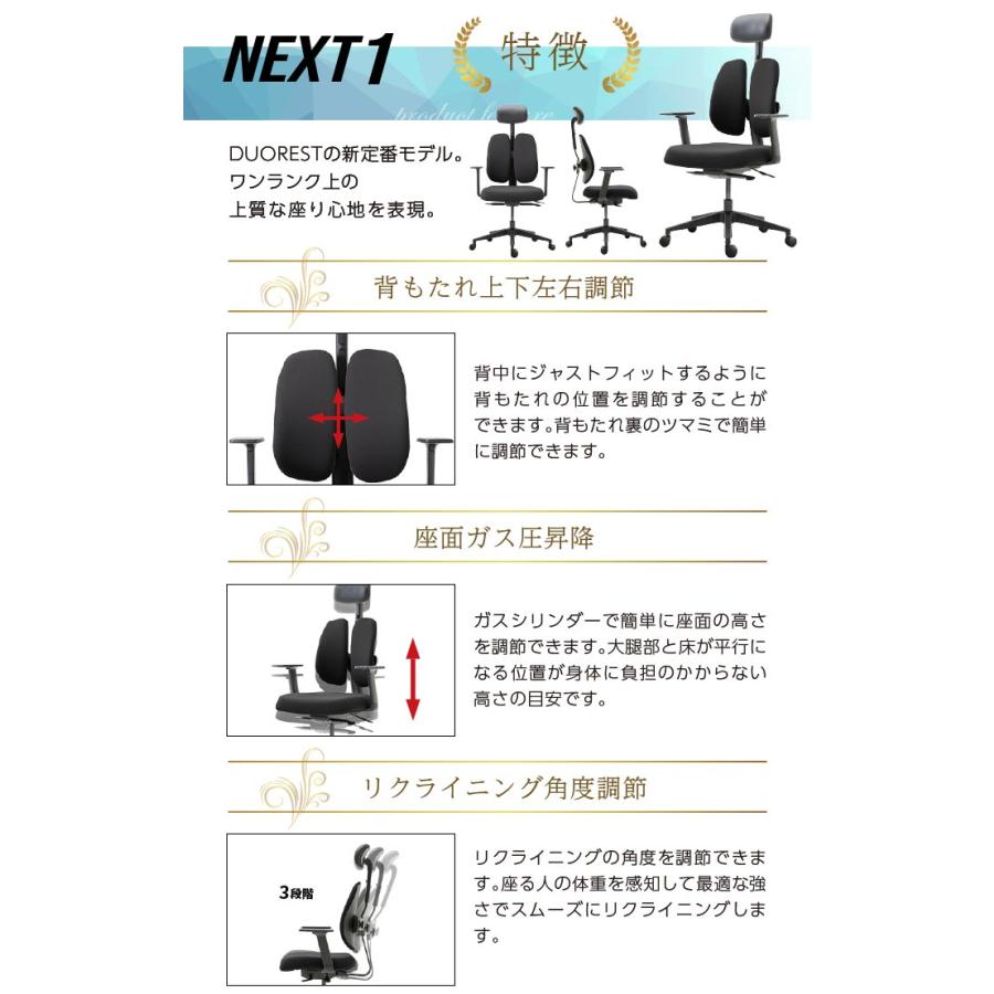 オフィスチェア デュオレスト DUOREST 腰痛 対策 ヘッドレスト