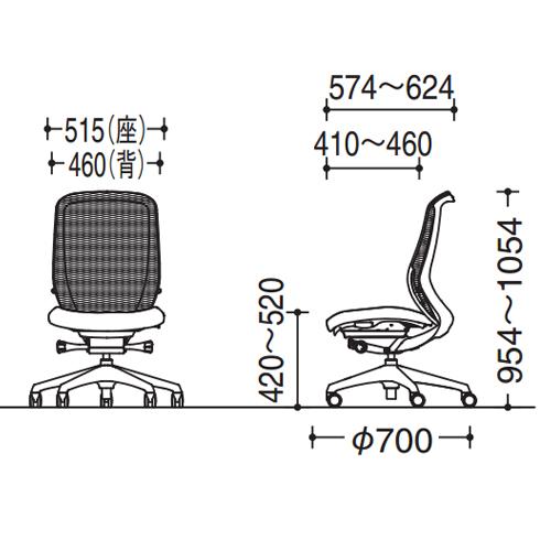 シルフィー チェア オカムラ オフィスチェア 岡村製作所 OAチェア オフィス家具 高機能チェア タスクチェア ワーキングチェア 事務所 シンプル 日本製 C636XW_2