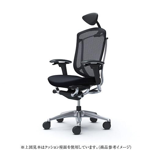 コンテッサ セコンダ オカムラ 可動肘 座革 小型ヘッドレスト ポリッシュフレーム ブラックボディ Contessa seconda オフィスチェア 椅子 CC8CXR-FPT CC8CBR-FPT_1