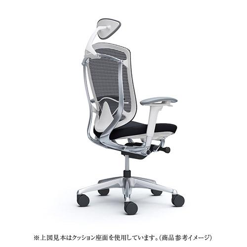 コンテッサ セコンダ オカムラ 可動肘 座革 ランバーサポート付き 小型ヘッドレスト ポリッシュフレーム ホワイトボディ 高級 チェア CC8CXZ-FPT CC8CBZ-FPT_2