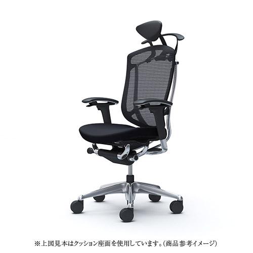 コンテッサ セコンダ オカムラ 可動肘 座革 ハンガー付き 小型ヘッドレスト ポリッシュフレーム ブラックボディ オフィスチェア 完成品 CC8DXR-FPT CC8DBR-FPT_1