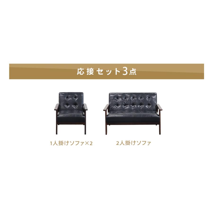 ソファセット 3点セット 4人 応接 ソファ 椅子 チェアセット 応接室 アームチェア おしゃれ 北欧 モダン 会議セット オフィス ロビー 合皮 アニータ ANITA-2-S_4