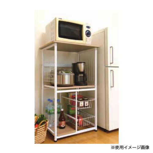 法人送料無料  レンジ台 キッチンラック 炊飯器ラック レンジボード キッチン収納 スチールラック レンジ収納 台所 キッチン シンプル おしゃれ KR-600の画像