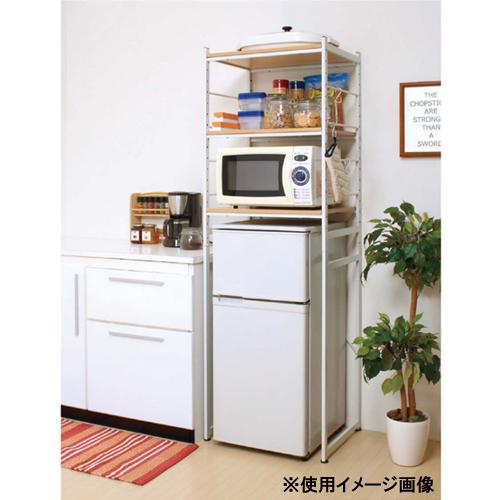 幅55cm スリム＆多機能キッチンラックレンジ台＋冷蔵庫ラック【23GH】 楽天市場】突っ張りラック ルミナス スリム ゴミ箱 上 収納 幅80