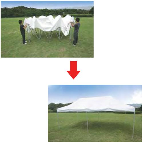 法人限定  テント 3.6m×7.2m ワンタッチ 集会用テント 運動会 イベント 部活 卒業 記念品 大型 野外テント 天幕 タープテント 業務用 三和体育 S-8213 KA11Wの画像
