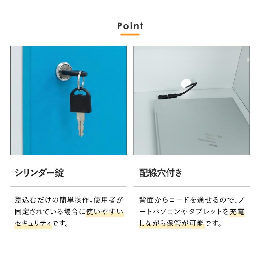 ロッカー ボックス 20人用 5列4段 高さ450mm 鍵付き スチールロッカー パーソナルロッカー 収納ボックス 扉付き 連結 おしゃれ 棚 学校 オフィス CUB-3545-S20の画像
