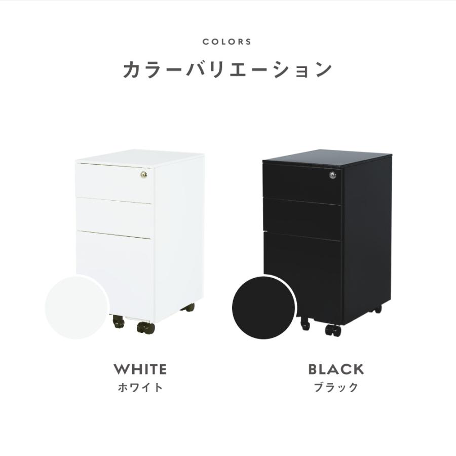 LOOKIT デスクワゴン スリム 3段 サイドワゴン キャスター付き LOOKIT デスクワゴン スリム 3段 サイドワゴン キャスター付き
