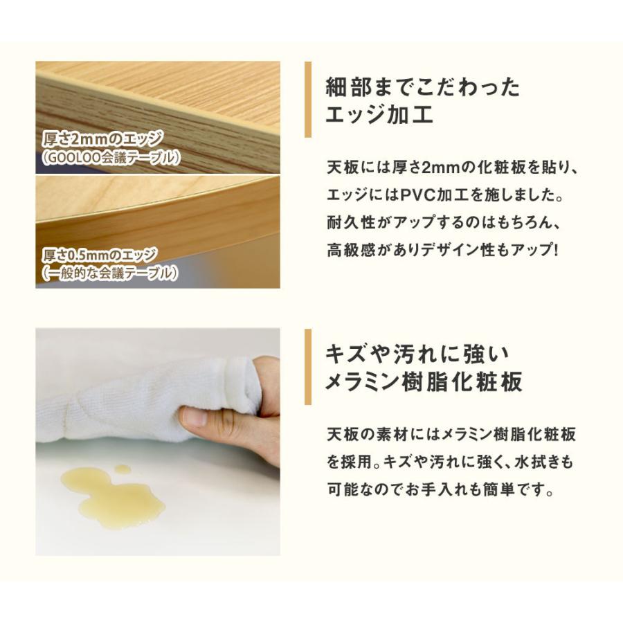 デスク天板の厚さは荷重量や脚と脚の間隔で決める