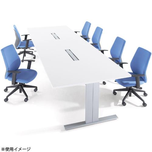 法人送料無料 ミーティングテーブル 幅2100×奥行1000×高さ720mm 抗菌天板 ABS樹脂エッジ巻 会議用テーブル ワークテーブル 打合せスペース 日本製 HTH-2110