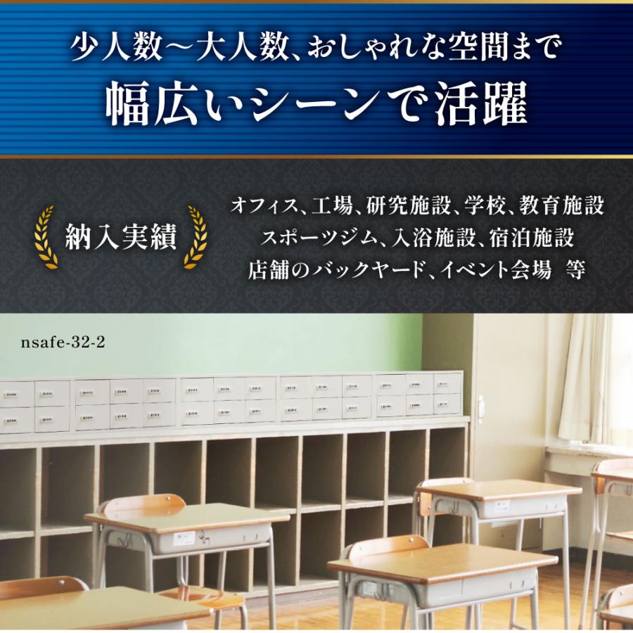 ロッカー ダイヤル錠 2列2段 4人用 貴重品入れ 貴重品ロッカー 貴重品収納 セキュリティボックス 貴重品保管庫 キャビネット 金庫 おしゃれ 鍵 盗難 NSAFE-22-2の画像