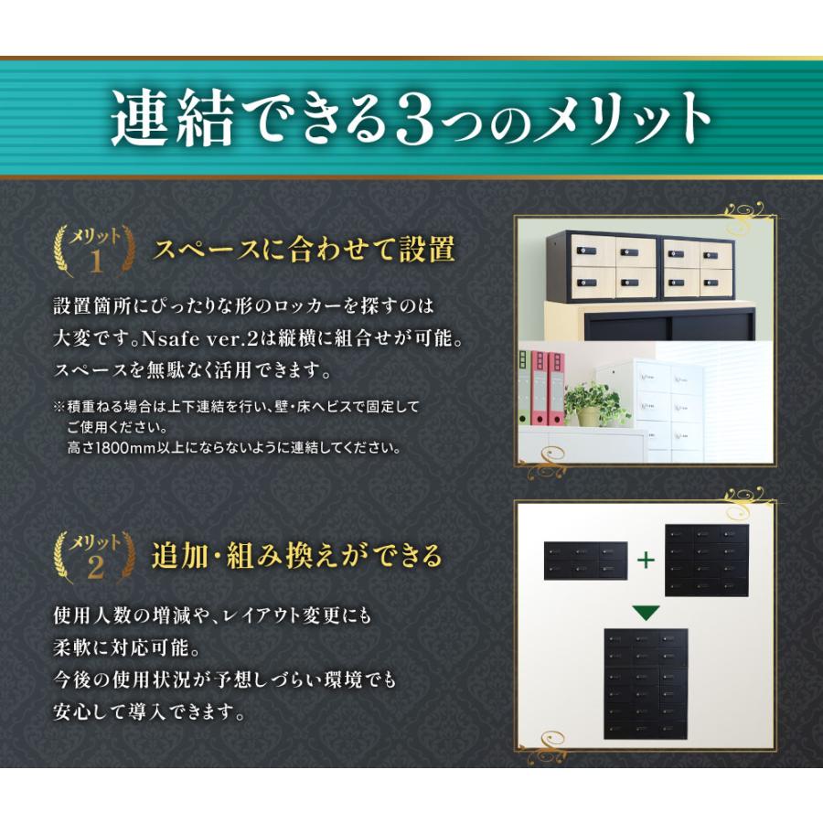 ロッカー ダイヤル錠 2列2段 4人用 貴重品入れ 貴重品ロッカー 貴重品収納 セキュリティボックス 貴重品保管庫 キャビネット 金庫 おしゃれ 鍵 盗難 NSAFE-22-2の画像