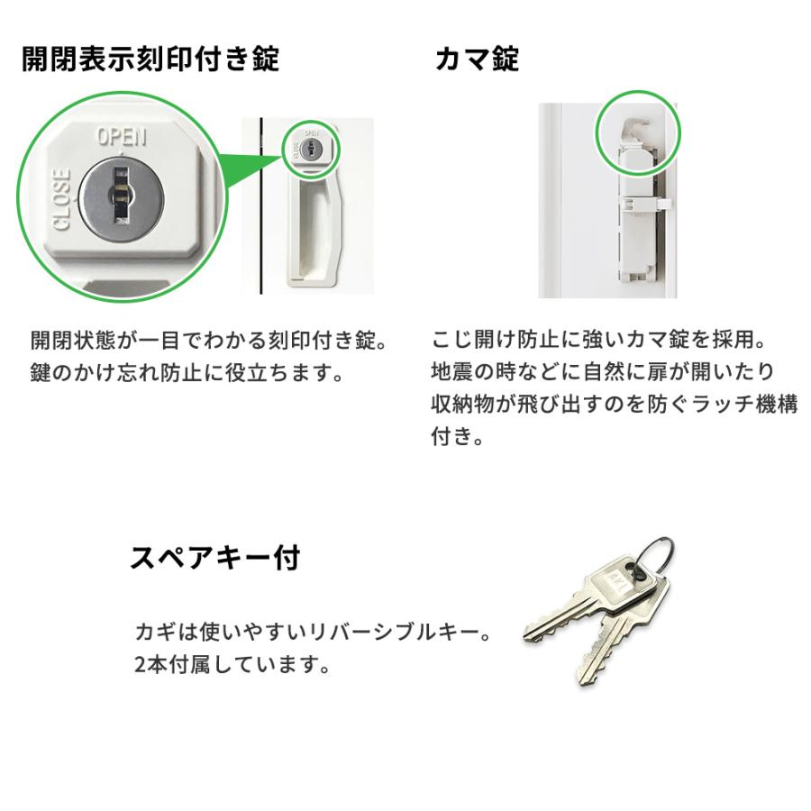 生興 ロッカー 4人用 ホワイト かぎ付き 更衣ロッカー オフィス