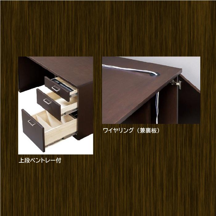 両袖机 デスク 役員用家具 日本製 高級 社長室 人気 クラシック 役員家具 おしゃれ モダン エグゼクティブ プレジデント 袖机 社長用 書斎机 役員机 KVP-19DEWの画像