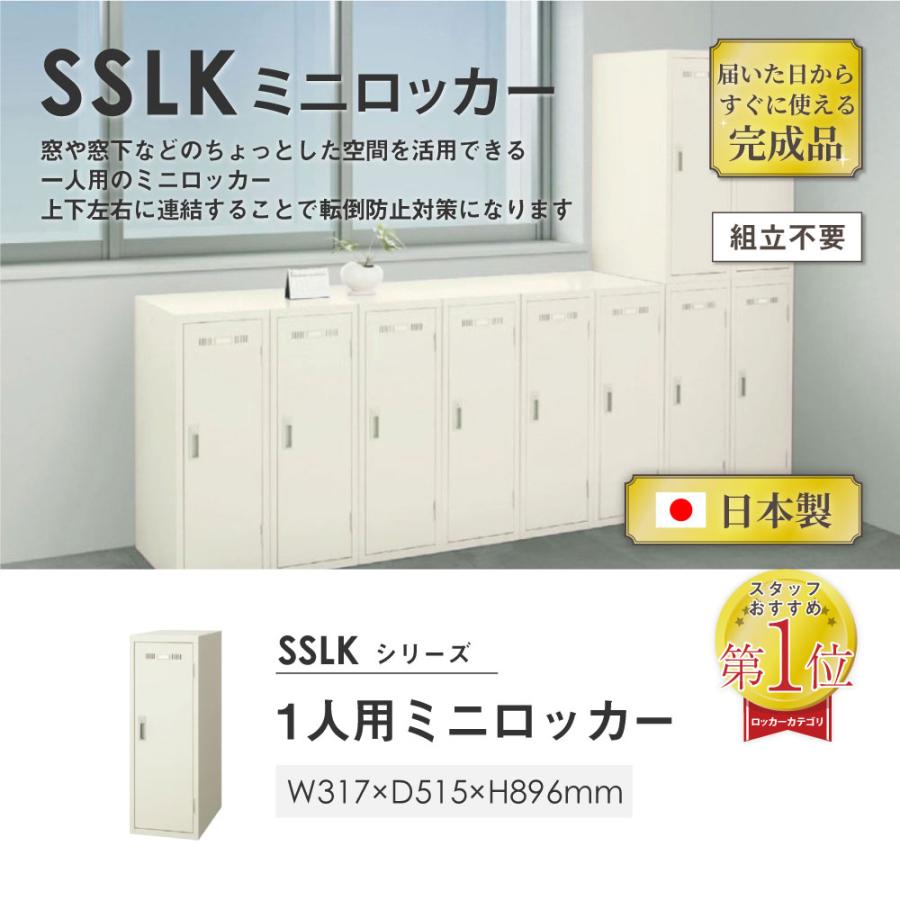 生興 ミニロッカー 1人用 ロッカー 鍵付き 日本製 完成品 更衣ロッカー