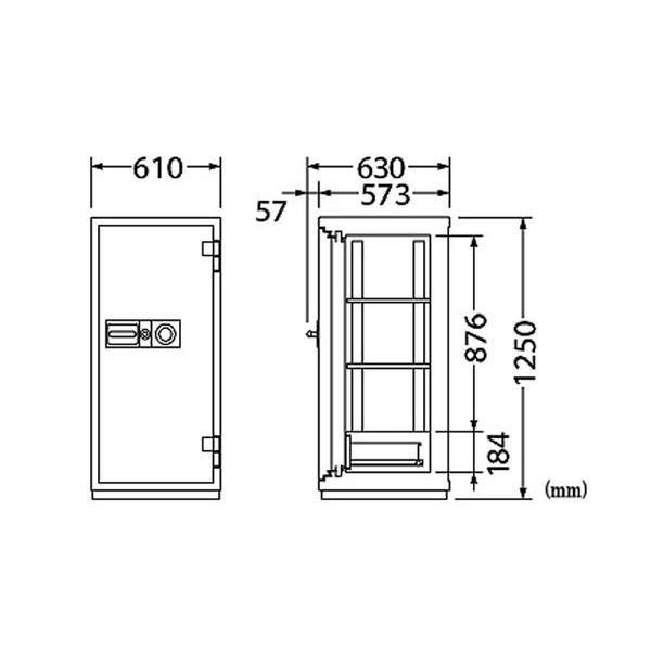 送料無料　耐火金庫　CSG-92E　耐破壊性能　火災対策用　エーコー