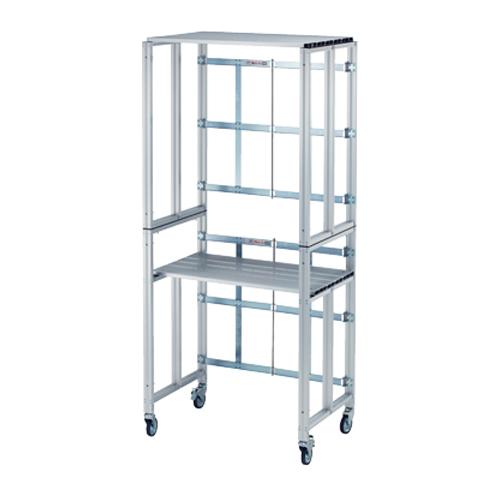 アルミ製折りたたみ式キャスター付き作業台