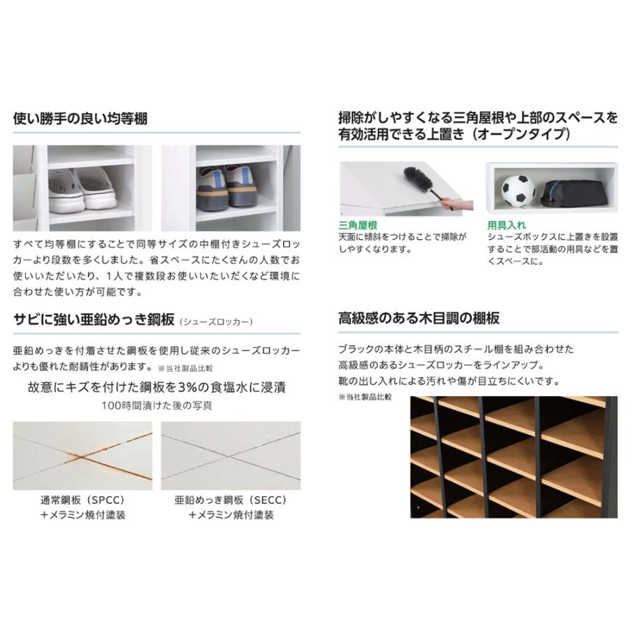 追跡付★設置無料  シューズロッカー 3列10段 高さ1530mm 靴箱 下駄箱 シューズボックス シューズラック ロッカー シューズ 靴入れ 業務用 スチール 日本製 USL-310