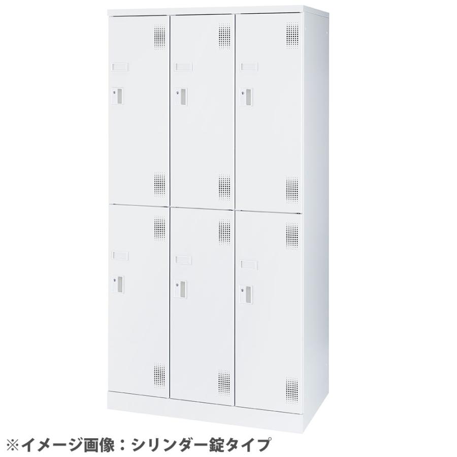 設置無料  スチールロッカー 3列2段 6人用 高さ1790mm ダイヤル錠 スイング棚 貴重品ロッカー パーソナルロッカー 収納 鍵付き 日本製 学校 会社 USL-SWD6の画像
