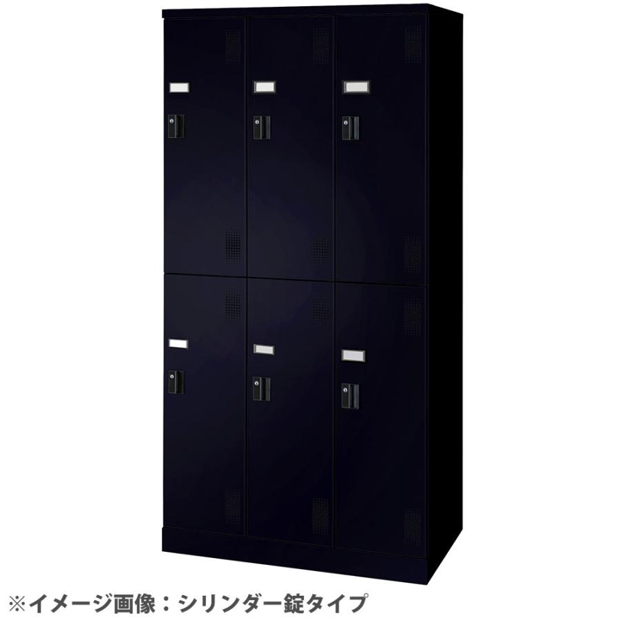 設置無料  スチールロッカー 3列2段 6人用 高さ1790mm ダイヤル錠 スイング棚 貴重品ロッカー パーソナルロッカー 収納 鍵付き 日本製 学校 会社 USL-SWD6の画像