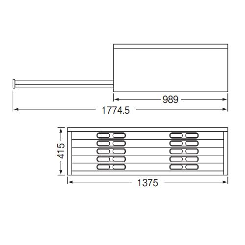 法人限定 マップケ−ス A0判 5段 マップ収納 図面ケース オフィス家具