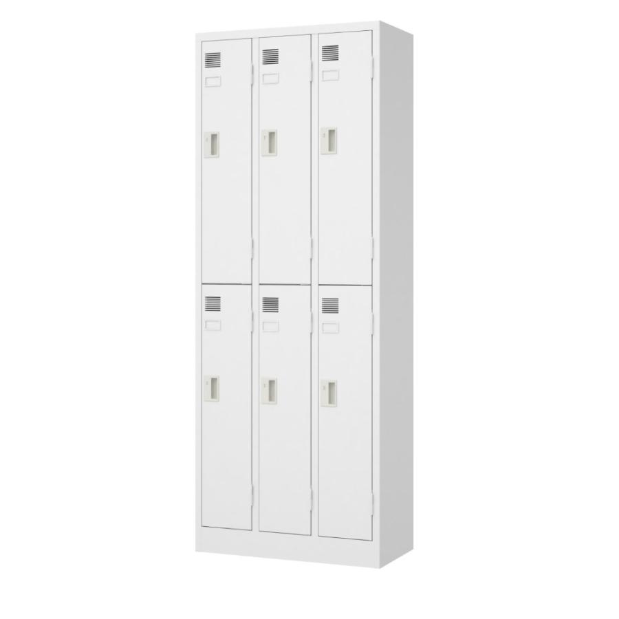 法人限定 ロッカー 6人用 スリム シリンダー錠 スチールロッカー 更衣