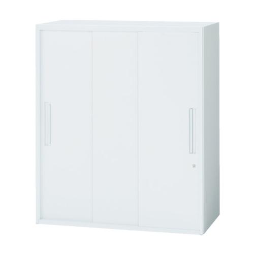 法人限定 3枚引戸書庫 スライディングドア 鍵付き スチール棚 収納  