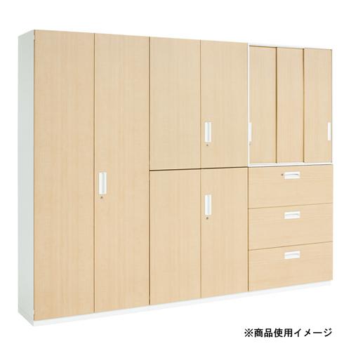 法人限定  ラテラル2段 下置き用 キャビネット 書類収納 オフィス収納 木目シリーズ 木目扉 オフィス家具 事務所 店舗 会社 V945-207MDの画像