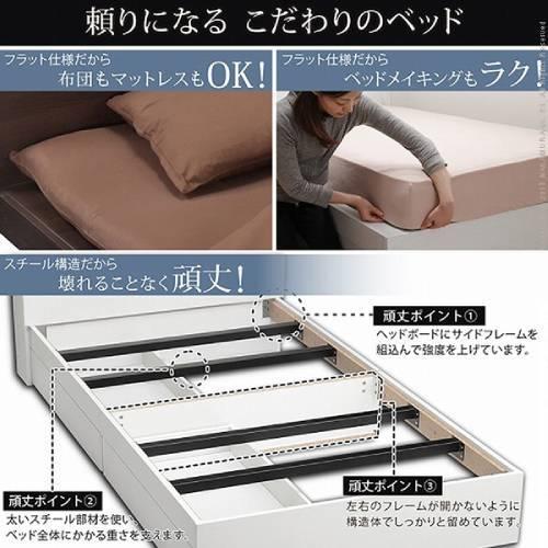 人気の新作 4点セット ダブル 収納付きベッド 幅145 5 奥行218 5 高さ69 5cm Oi 木目 おしゃれ 掛布団 敷布団 宮付ベッド 棚付きベッド 木製ベッド ダブルベッド フレーム マットレスセット 布団カラー ホワイト チョコレートブラウン Www Ayacouture Co Uk