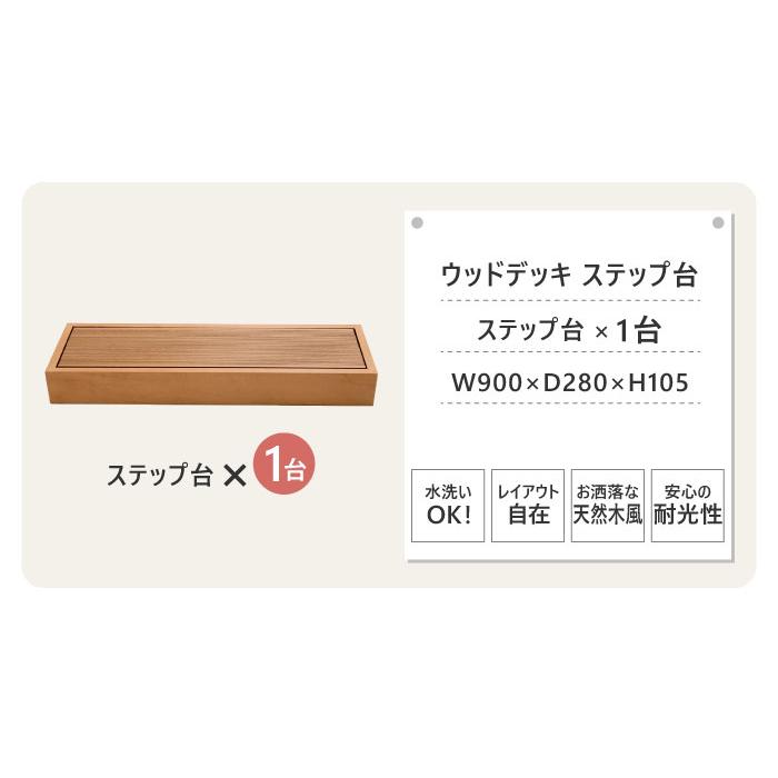 人工樹脂デッキ　庭ガーデニング踏み台　階段　洗車　ブラックW1m D45cm 人工樹脂デッキ 庭ガーデニング踏み台 階段 洗車 ブラックW1m D45cm