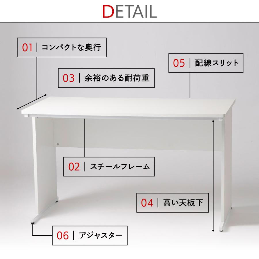法人送料無料 オフィスデスク ホワイト 平机 幅140cm 会社 オフィス 机