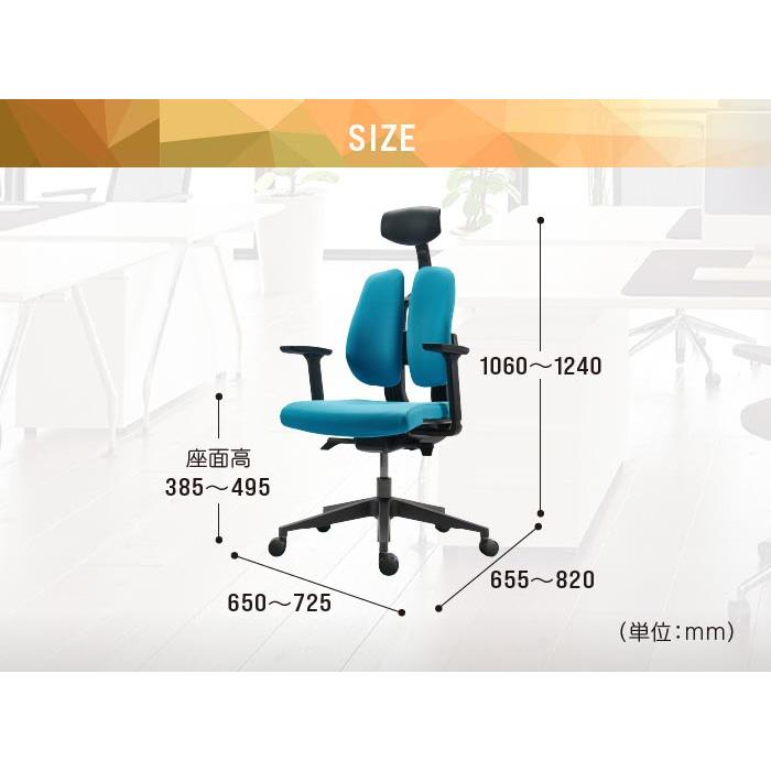 DUOREST/デュオレスト 　オフィスチェア　　ＯＡチェア/デスクチェア 二つの背もたれが腰を包み込む「デュオレスト」┃DREAM PLAZA