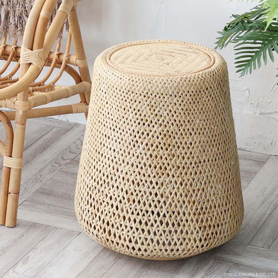 スツール ラタン 丸型 直径40×高さ44cm チェア 椅子 籐 腰掛け