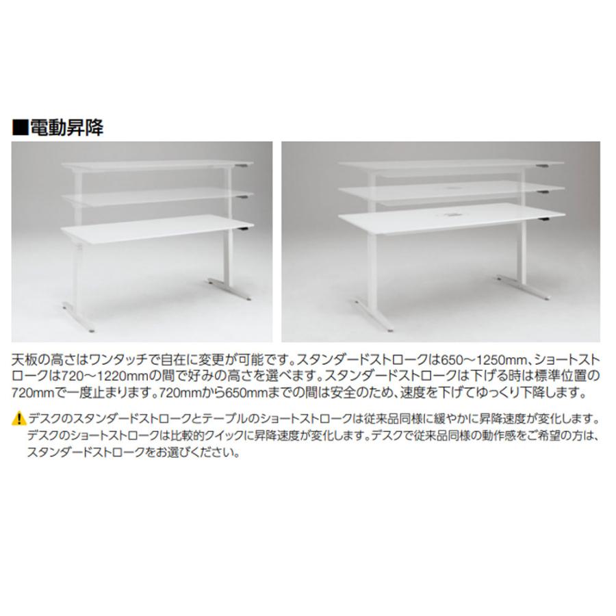 組立設置無料  上下昇降デスク オカムラ スイフトネックス 幅2100×奥行1100mm テーブル 短形 配線口なし スクエアエッジ オフィス 完成品 日本製 3427AB-MYの画像